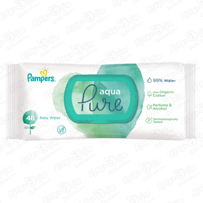 Важные салфетки Pampers Aqua Pure 48шт