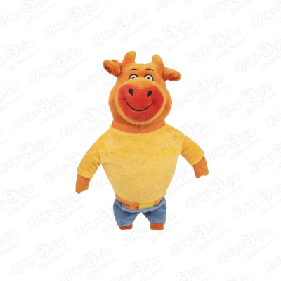 Мягкая игрушка Папа Бык оранжевая 30см мягкая игрушка бык подушка бык мягкий бык