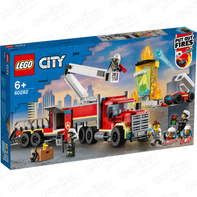 Конструктор Пожарная машина и научная лаборатория Конструктор LEGO City 60272 с 6лет конструктор lego city space port лунная научная база с 7лет