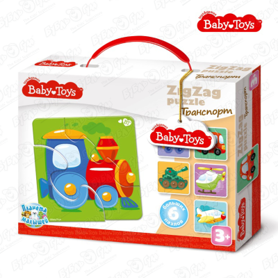 Пазл макси Baby Toys Транспорт зигзаг 18эл