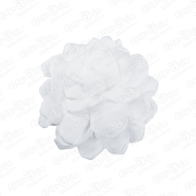 Бант на резинке цветок белый с лепестками