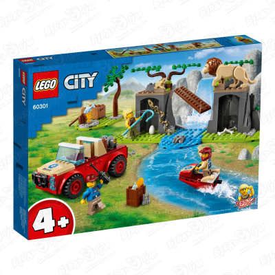 Конструктор LEGO CWL спасательный внедорожник для зверей игрушка конструктор спасательный внедорожник для зверей lego city wildlife 60301 4 157 элементов