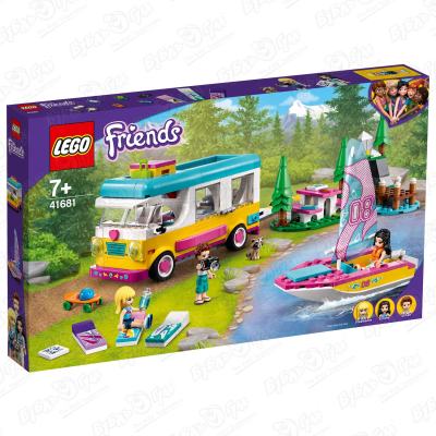 Конструктор LEGO Friends «Лесной дом на колесах и парусная лодка»
