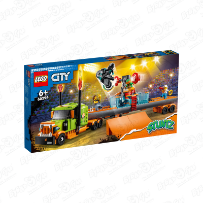 Конструктор LEGO City Stuntz «Грузовик для шоу каскадеров» конструктор lego city 60294 конструктор lego city stuntz 60294 грузовик для шоу каскадёров