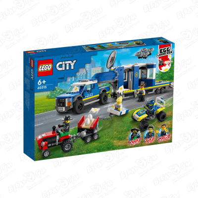 Конструктор LEGO CITY «Полицейский командный трейлер»