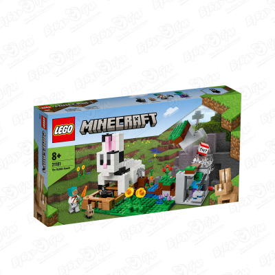 цена Конструктор LEGO Minecraft Кроличье ранчо