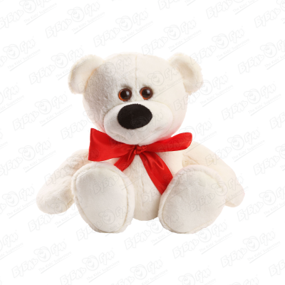 Игрушка мягкая Медведь с красным бантом 30см мягкая игрушка m1001 медведь флит 30см
