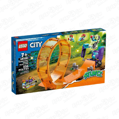 Конструктор LEGO CITY Петля сокрушительный шимпанзе конструктор lego city трюковая арена двойная петля 60339
