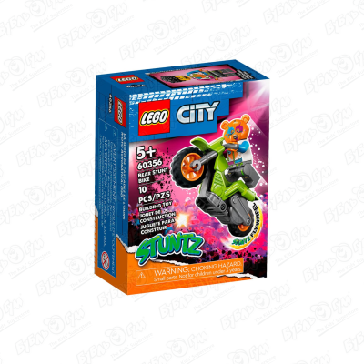Конструктор LEGO CITY Трюковый мотоцикл медведя конструктор lego city трюковый грузовик и огненное кольцо 60357
