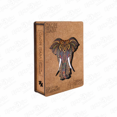 Пазл деревянный фигурный Слон 95дет пазл фигурный слон 95 деталей