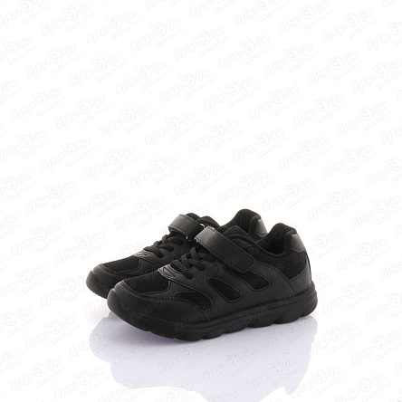 Кроссовки TIBURON на липучке и шнуровке с текстильными вставками черные  - фото 360