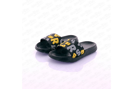 Шлепанцы пляжные Pasito принт буквы черные  - фото 360