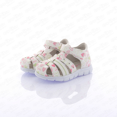 Сандалии Pasito узор с сердечками белые - фото 360 Сандалии Pasito узор с сердечками белые - фото 360