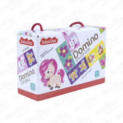 Игра настольная Baby Toys Домино для девчонок домино для девчонок 28 штук
