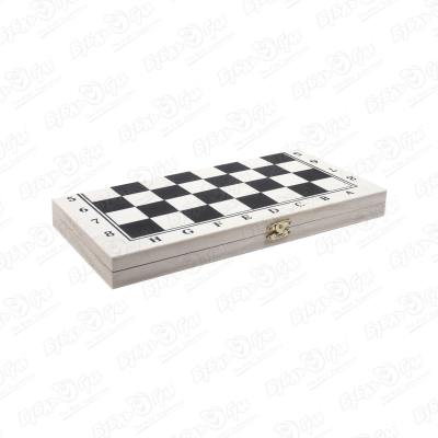 Игра настольная Шахматы деревянные белая доска