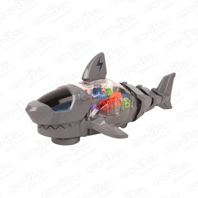 Робо-акула Lanson Toys на батарейках с вращающимися шестернками световые и звуковые эффекты в ассортименте робот сборный lanson toys superman set на батарейках световые и звуковые эффекты в ассортименте