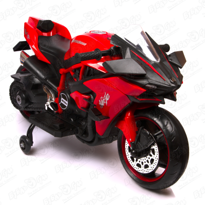 Мотоцикл H2R аккумуляторный черно-красный мотоцикл трехколесный аккумуляторный черно белый