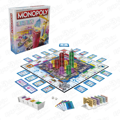 Игра настольная Hasbro Монополия Мегаполис с 8лет игра настольная hasbro монополия мегаполис с 8лет