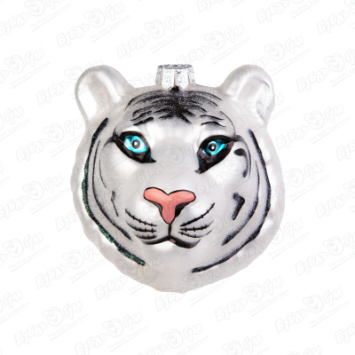 Украшение елочное Белый тигр стекло украшение елочное тигр стекло