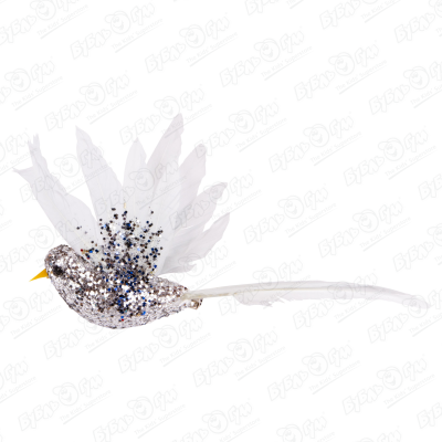 Украшение елочное «Колибри» на прищепке серебряное украшение елочное колибри на прищепке золотое