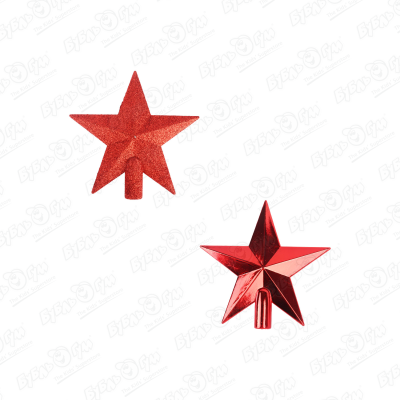 Украшение елочное наконечник звезда красная 20см в ассортименте украшение елочное наконечник 20 см n181840