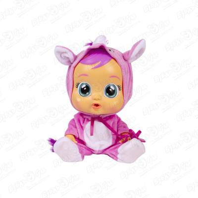 Кукла Саша Cry Babies Плачущий Младенец фиолетовый 31см