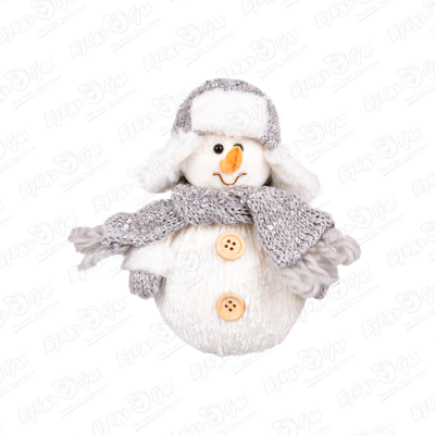 Украшение новогоднее «Снеговик в серебряной ушанке» новогоднее украшение luazon lighting 3662030 снеговик в шапке и шарфе 60 см