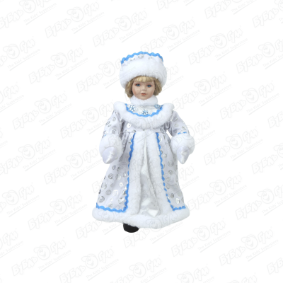 костюм снегурочка в голубом 4285 128 см Новогоднее украшение Снегурочка в голубом кафтане