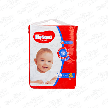 Подгузники HUGGIES Classic 3 4-9кг 78шт