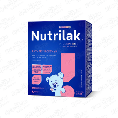 Смесь Nutrilak Premium антирефлюксная 350г с 0мес БЗМЖ смесь nutrilak premium 2 молочная 350г с 6мес бзмж