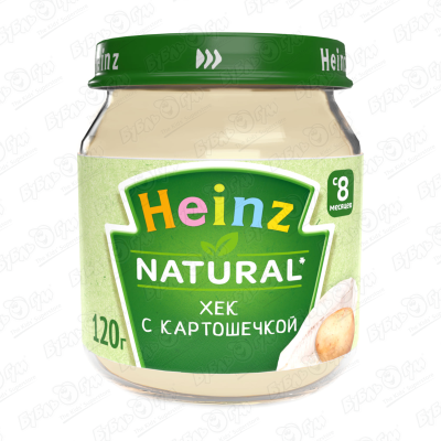 Пюре Heinz Natural хек с картошкой 120г с 8мес