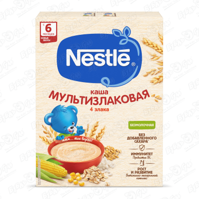 цена Каша Nestle безмолочная мультизлаковая 5 злаков 200г с 6мес