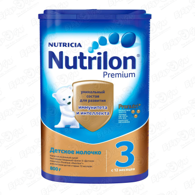 цена Молочко Nutricia Nutrilon Premium Junior 3 800г с 12мес БЗМЖ