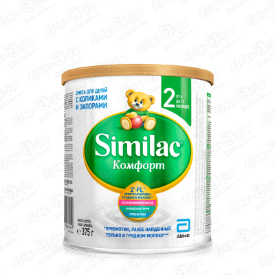 Смесь Similac Комфорт 2 с пребиотиками 375г с 6-12мес БЗМЖ