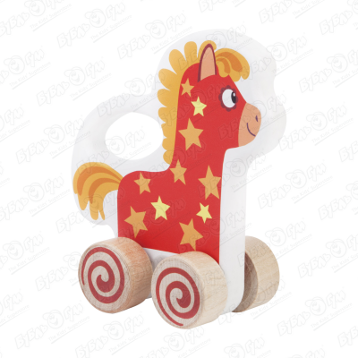 Каталка лошадка Иго-Иго деревянные игрушки деревяшки балансир лошадка иго го
