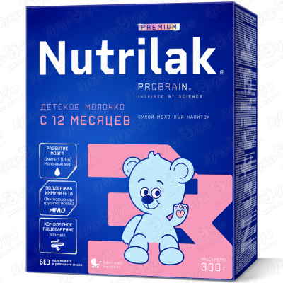 Смесь Nutrilak Premium 3 молочная 600г с 12мес БЗМЖ смесь молочная nutrilak 3 с 12 месяцев 600г