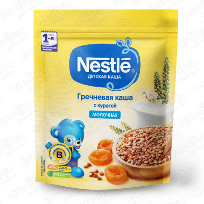 Каша Nestle молочная гречневая с курагой 220г с 5мес БЗМЖ