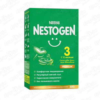 Смесь Nestle NESTOGEN PREMIUM 3 молочная 300г с 12мес БЗМЖ