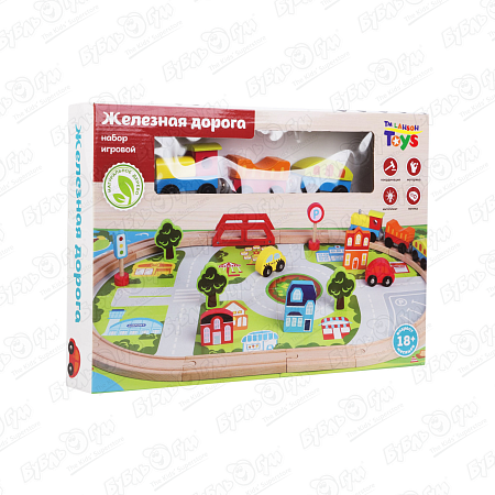 Набор игровой Lanson Toys железная дорога деревянная 
