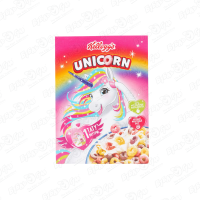 Завтрак готовый Kelloggs Unicorn радужные колечки 195г готовый завтрак unicorn радужные колечки 195 г