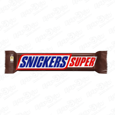 Батончик Snickers Super 80г батончик шоколадный snickers криспер 60 г