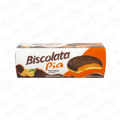 Печенье Biscolata pia темный шоколад-апельсин 100г