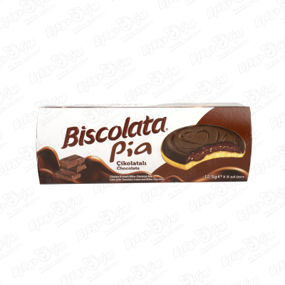 Печенье Biscolata pia темный шоколад 100 г