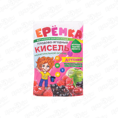Кисель ЕРЁМКА плодово-ягодный витаминизированный 25г кисель плодово ягодный русский продукт 190 г
