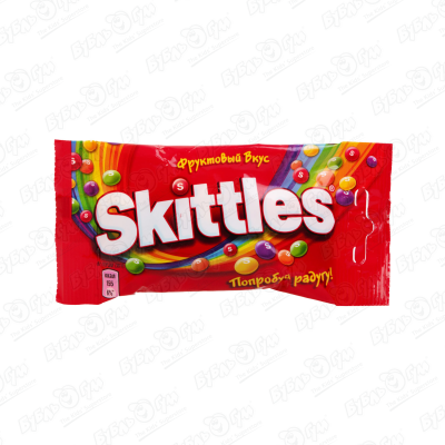 Конфета жевательная Skittles фрукты 38г