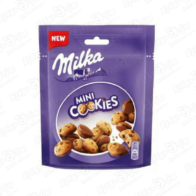 Печенье Milka mini-cookies 100г печенье milka mini cookies с кусочками шоколада 100 г