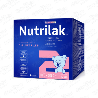 Смесь молочная Nutrilak Premium 2 1050г с 6мес БЗМЖ смесь nutrilak premium 2 молочная 350г с 6мес бзмж