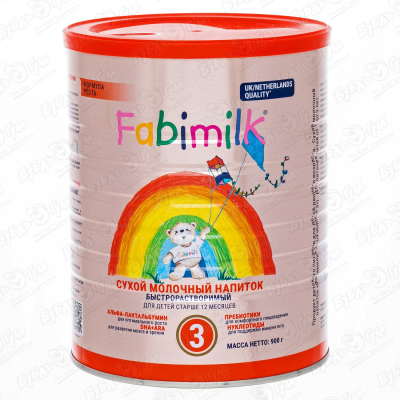 Смесь Fabimilk 3 молочная 900г с 12мес БЗМЖ