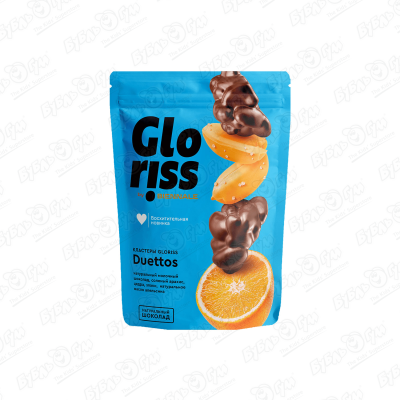 конфеты gloriss cocolato 180г Конфеты Gloriss Duettos молочный шоколад-арахис-цедра-злаки-масло апельсина 180г