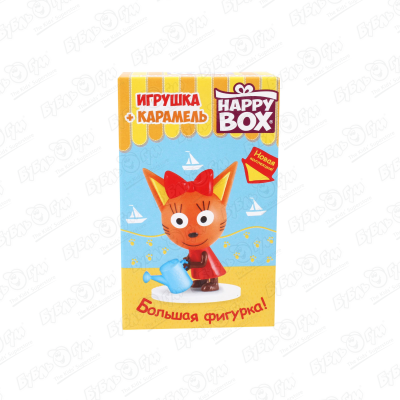 Набор HAPPY BOX Три Кота карамель с игрушкой 30г карамель леденцовая фруктовая happy box с игрушкой 18 г